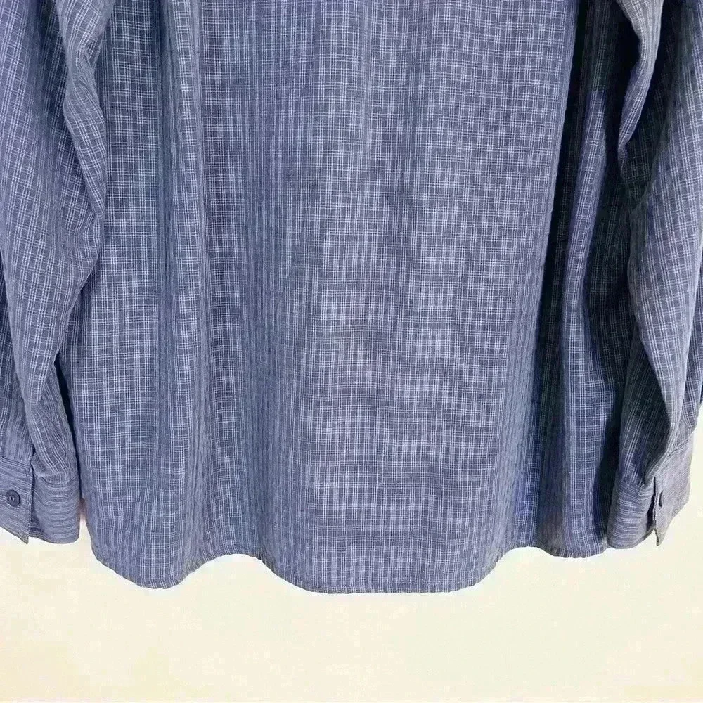 The North Face Gray‎ Plaid Outdoor Fishing Hiking Zip Pocket Button Shirt Size L